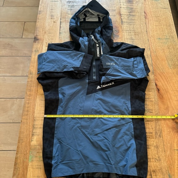Adidas Men's TERREX Techrock RAIN.RDY Climbing Anorak Black/Wonste Size Medium - Picture 11 of 17